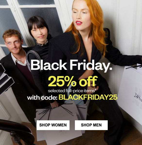 24S的黑五折扣活動。