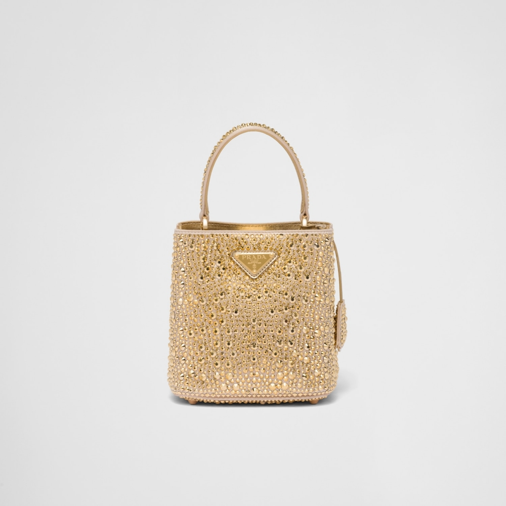 Prada Panier綢緞手袋飾以水晶