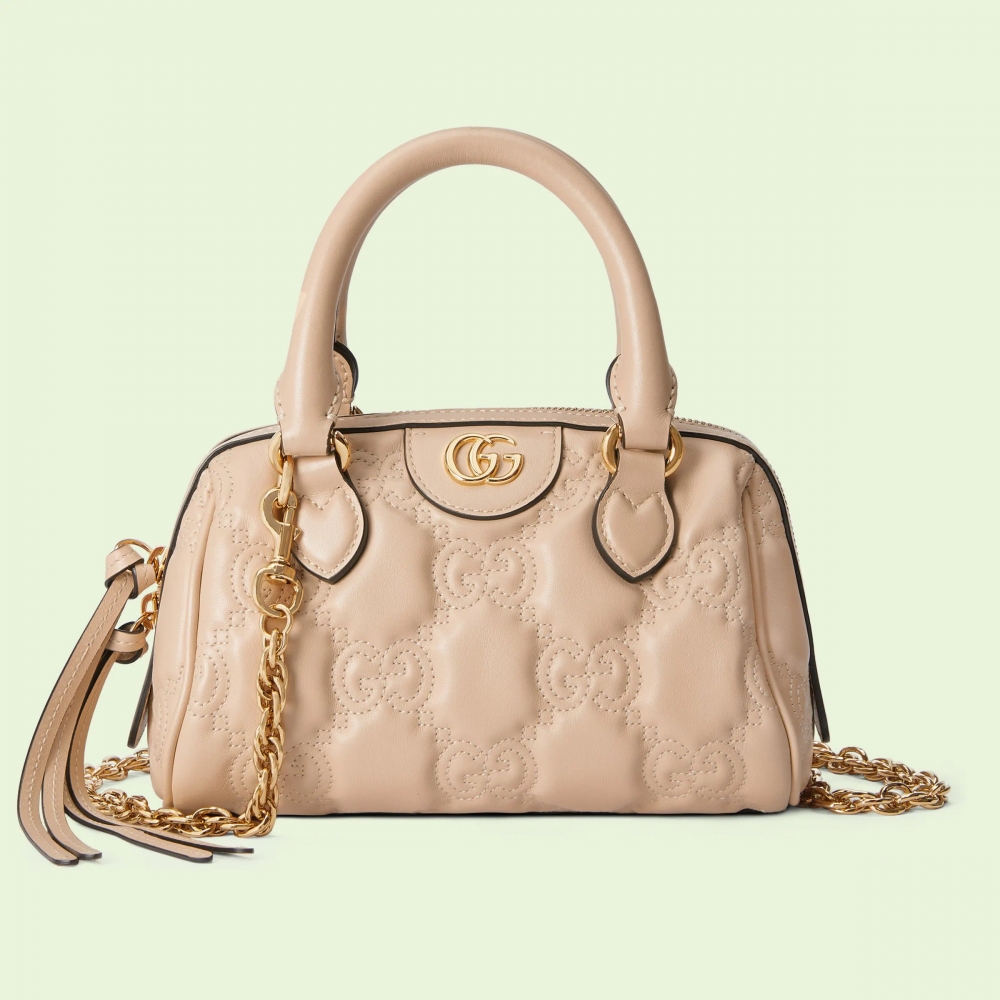 Gucci GG Matelassé Leather Mini Bag-米色