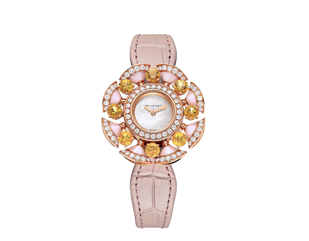 BVLGARI Divas’ Dream系列蛋白石與黃水晶珠寶腕錶