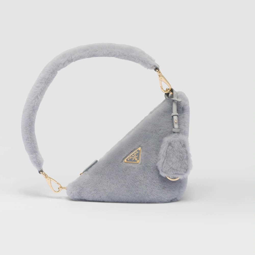 Prada Shearling Mini-Bag-Cornflower Blue