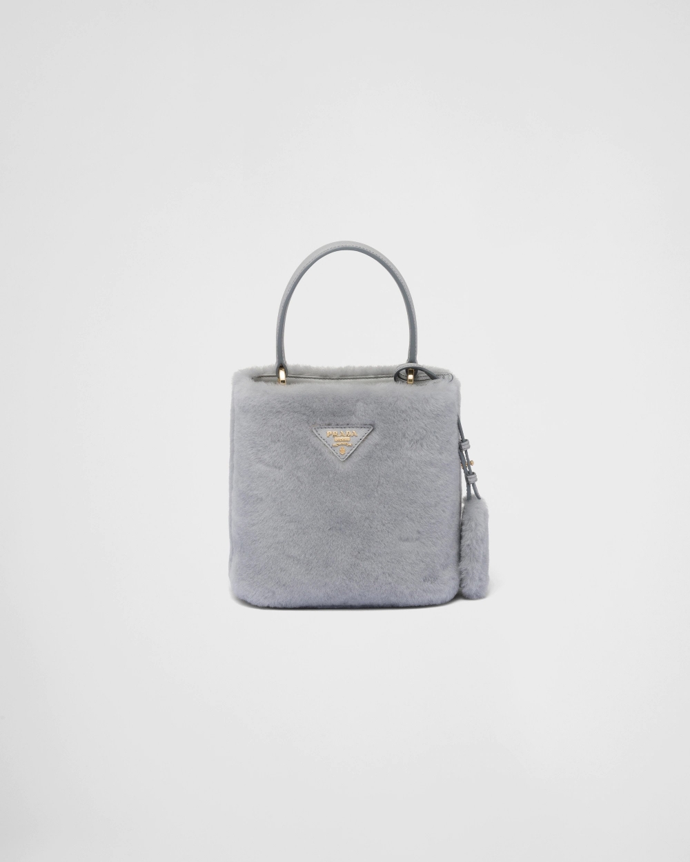 Prada Panier Shearling Mini-Bag-Cornflower Blue