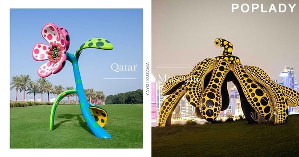 圓點南瓜隨著世界盃來到卡塔爾了!博物館展出草間彌生的經典雕塑,讓人一窺「波點女王」的獨特世界