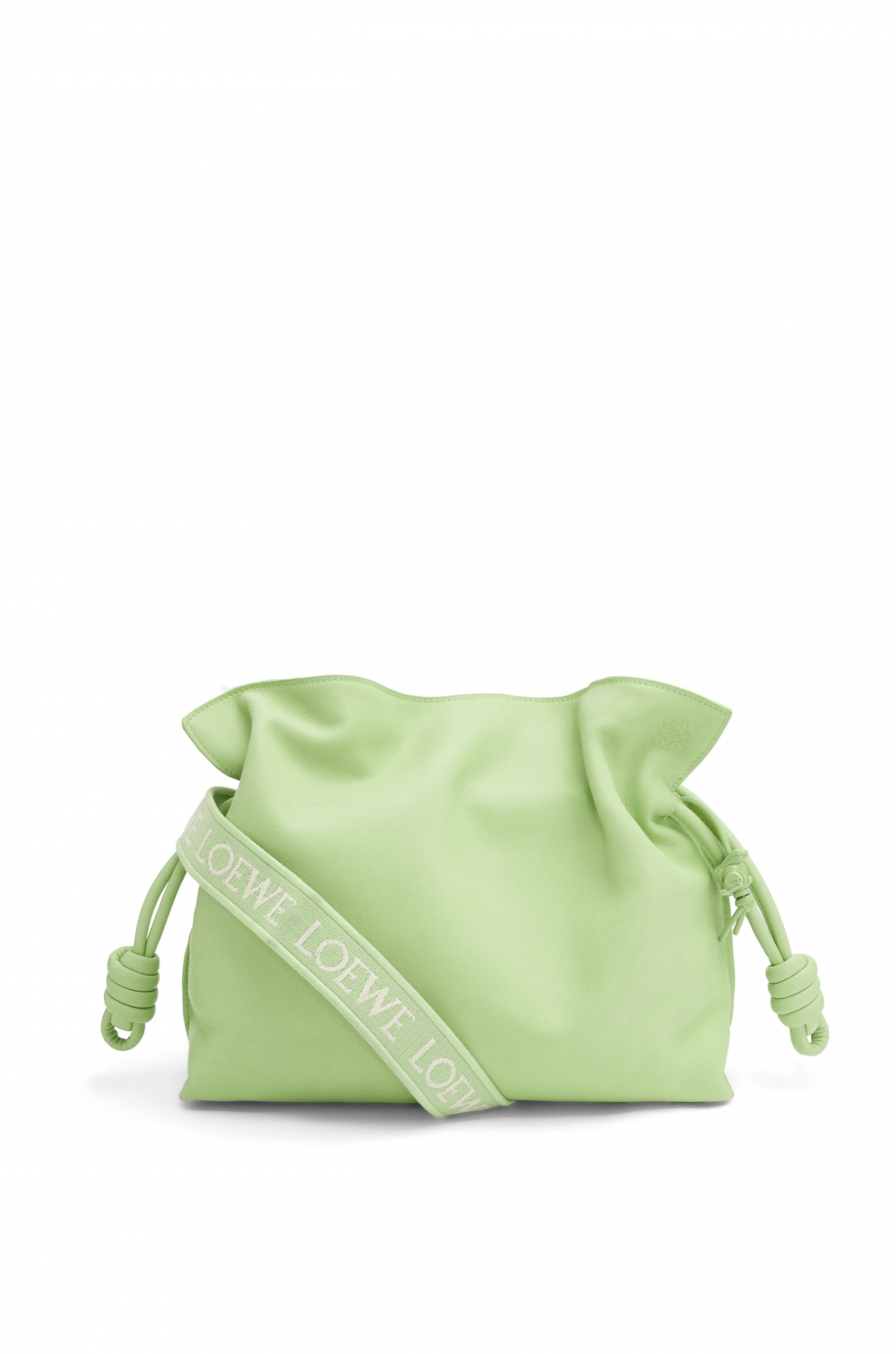 LOEWE Flamenco Clutch-萊姆綠釉。