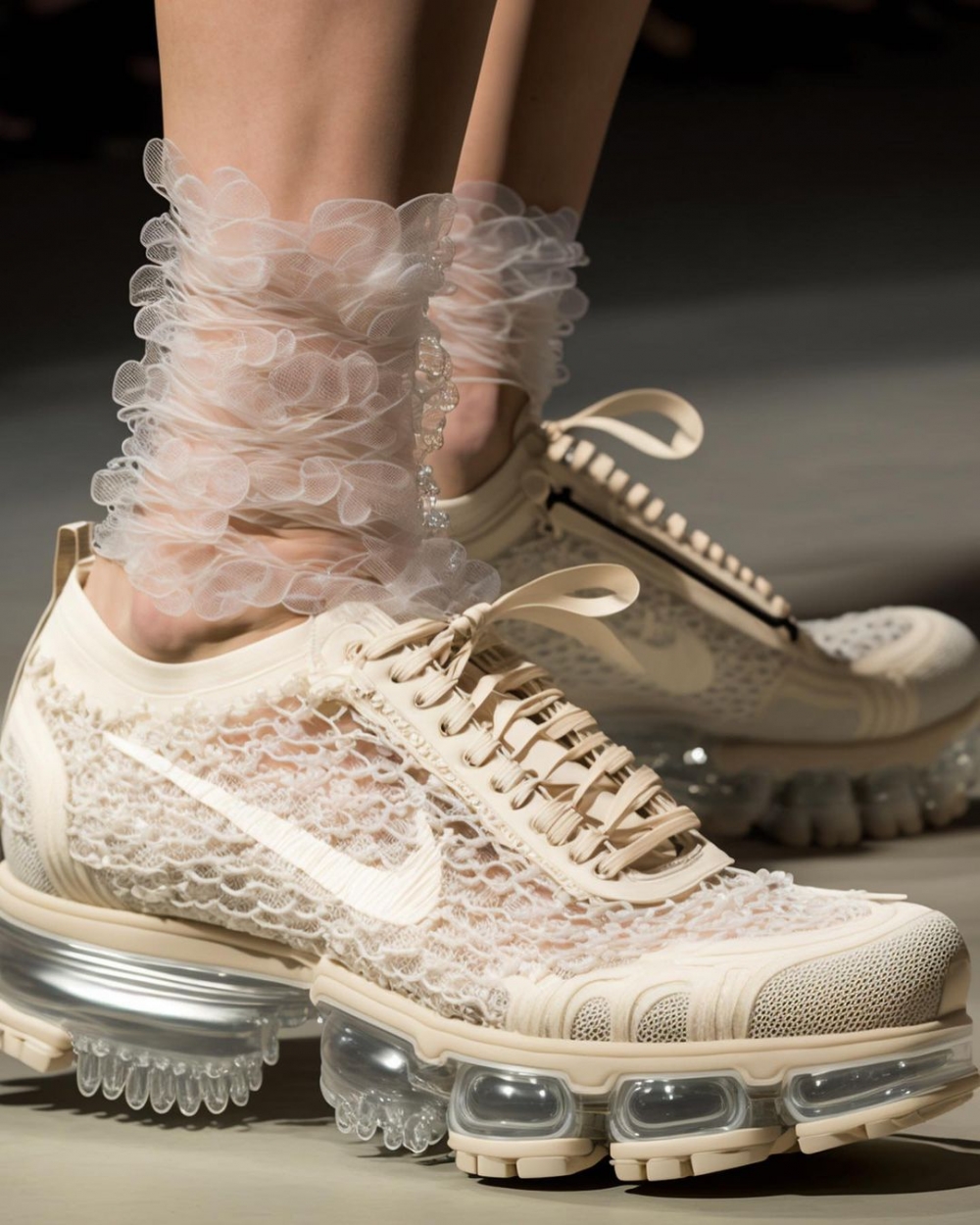 白色款式的Nike球鞋。