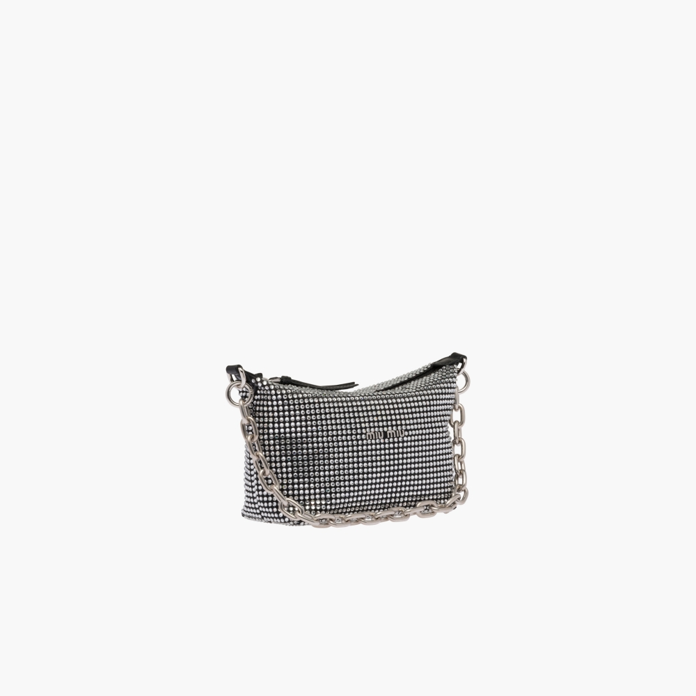 Miu Miu Miu Spirit綢緞手袋綴以貼飾