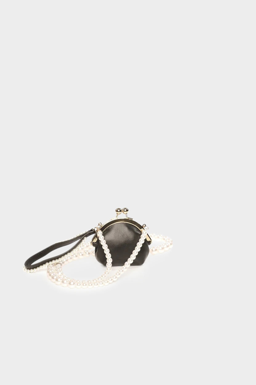 Simone Rocha珍珠斜挎帶按扣零錢包