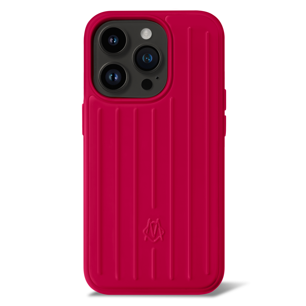 莓紅色的iPhone 14 Pro手機殼。