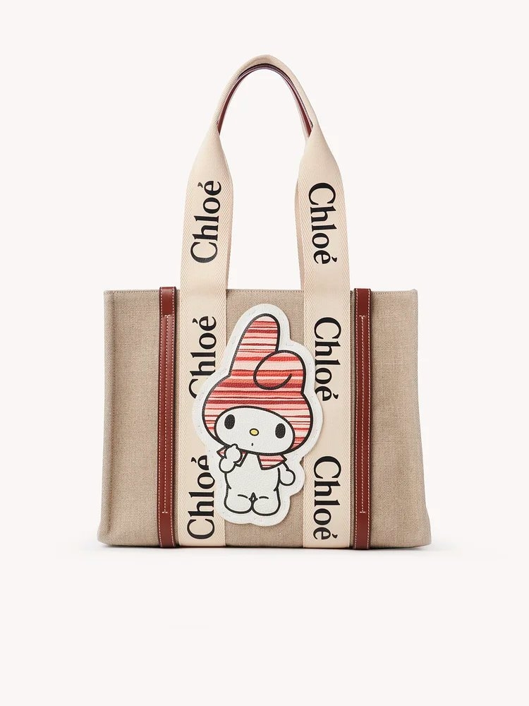 同場登場的My Melody for Chloé Medium Woody Tote Bag。