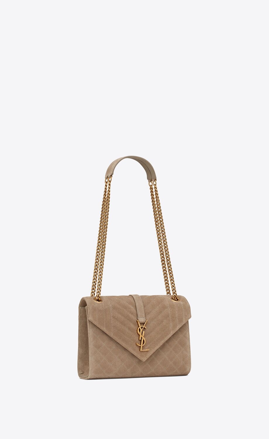 Envelope Mix Matelasse絎縫燈芯絨信封中號鏈條包