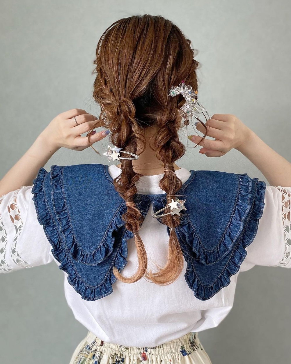 旋轉雙股冰淇淋辮