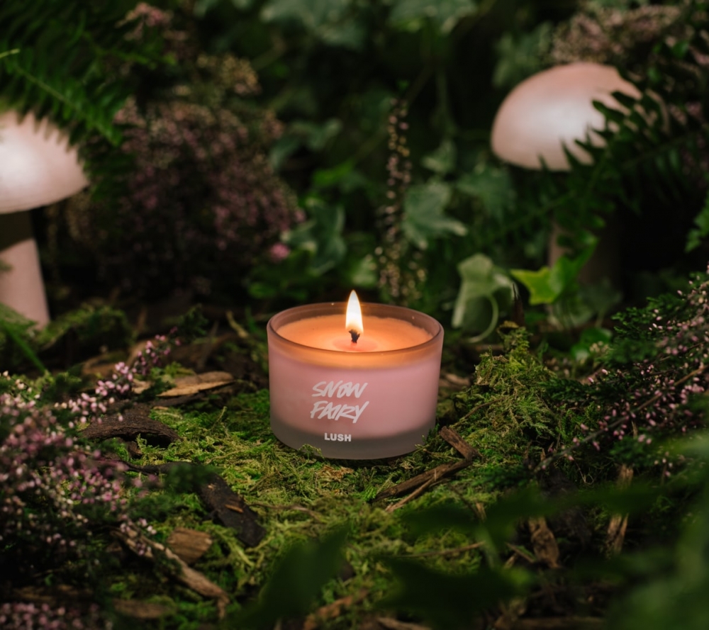 純素的LUSH雪天使香氛蠟燭,特別適合環保人士。