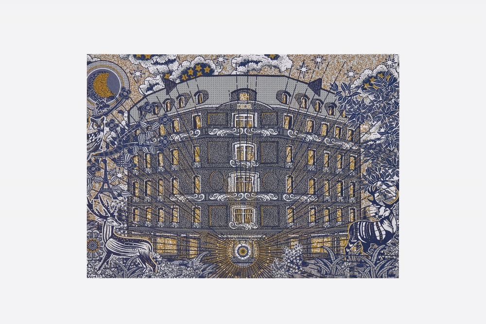 以藍色為主色調的1000-Piece Puzzle。