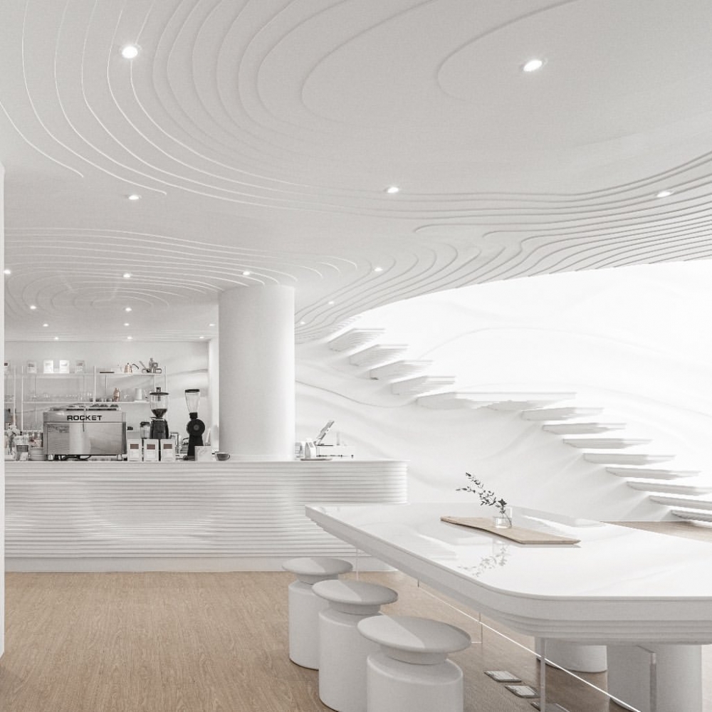 店內也以白色為主色調。