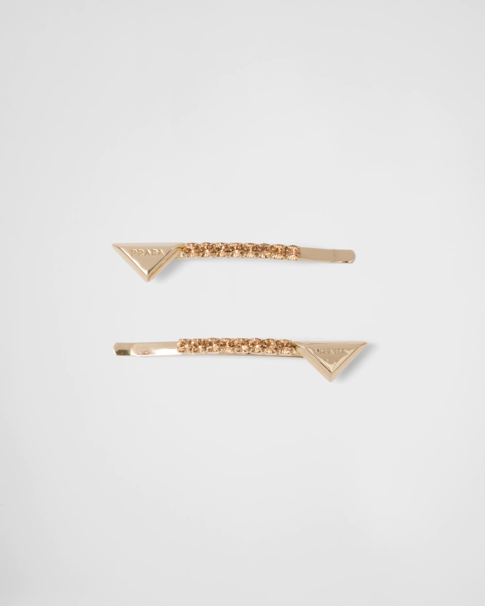 Prada Embellished Brass Hair Clip