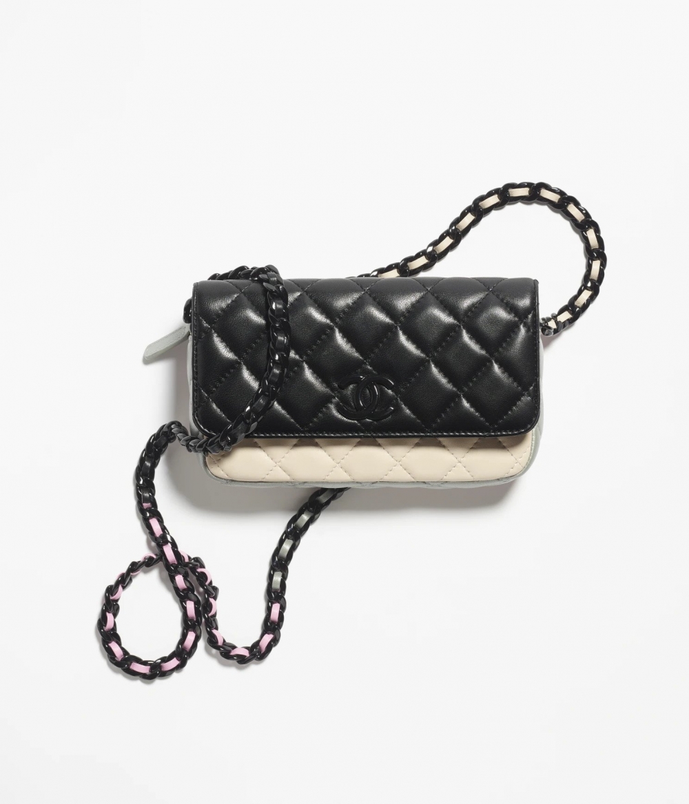 CHANEL Phone Holder With Chain