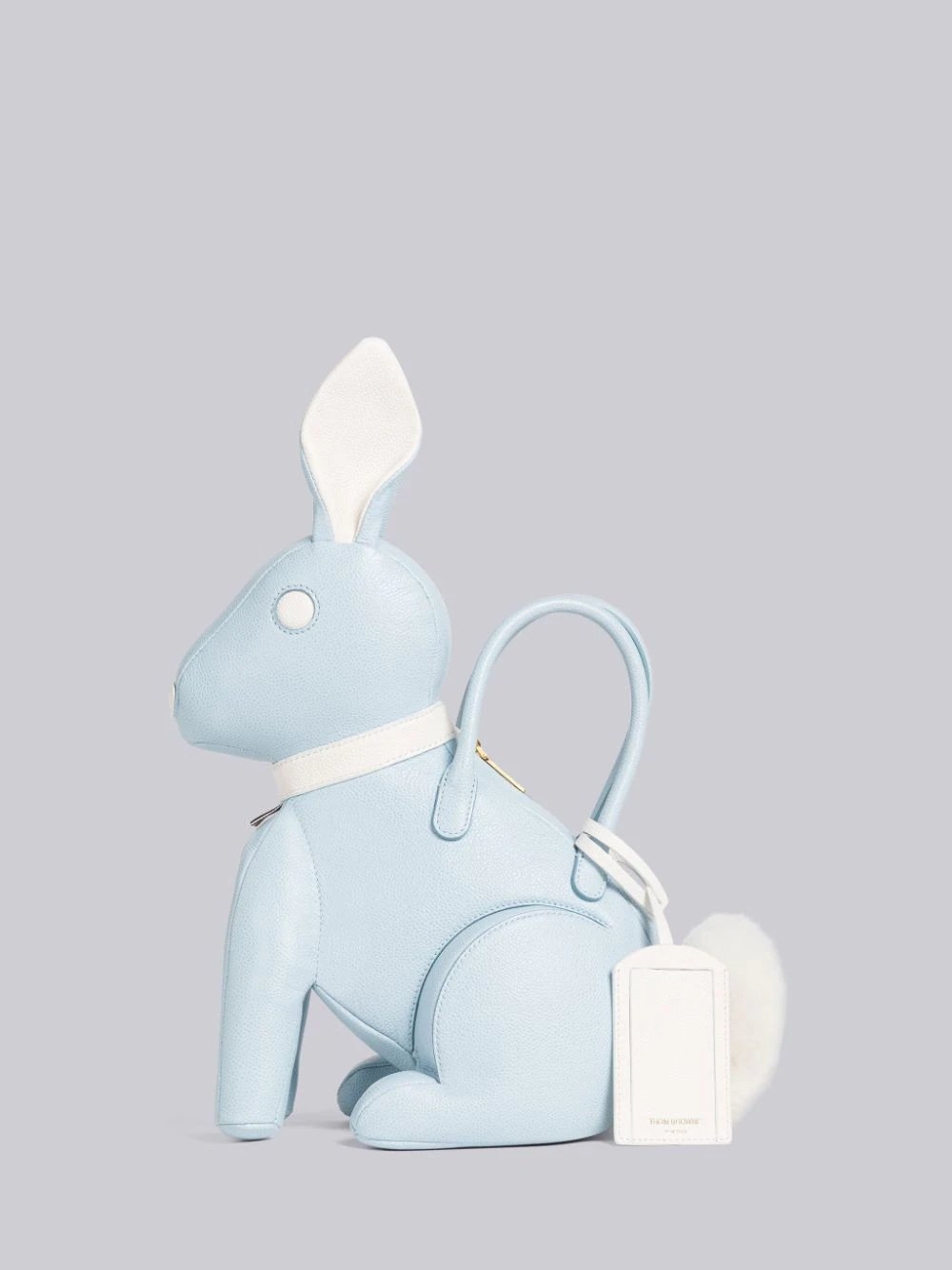 兔子造型的Thom Browne Pebble Grain Leather Rabbit Bag。