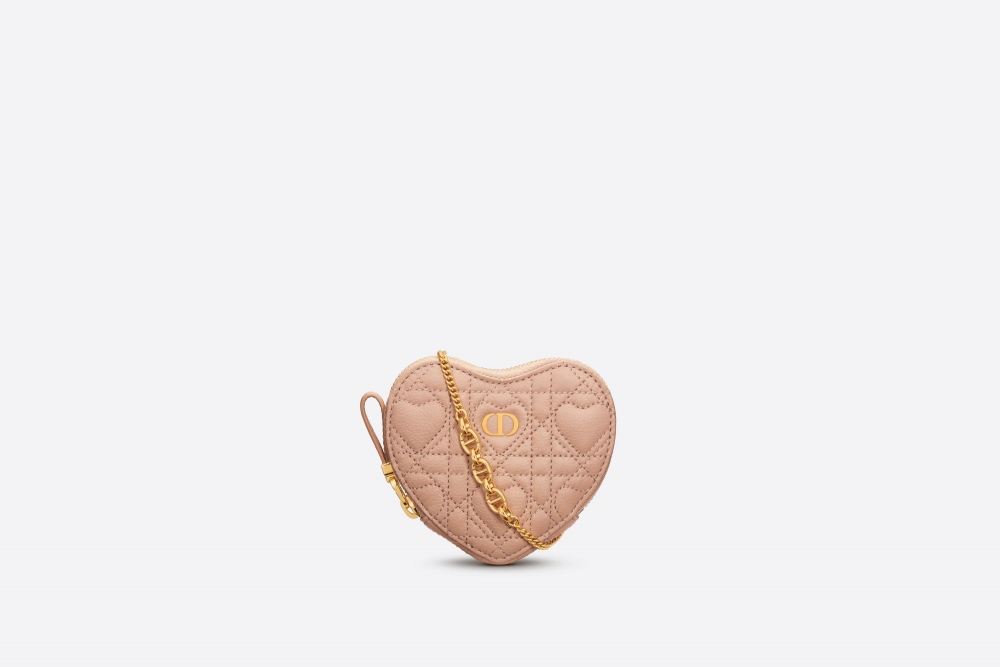Dior Caro Heart Pouch-Pink