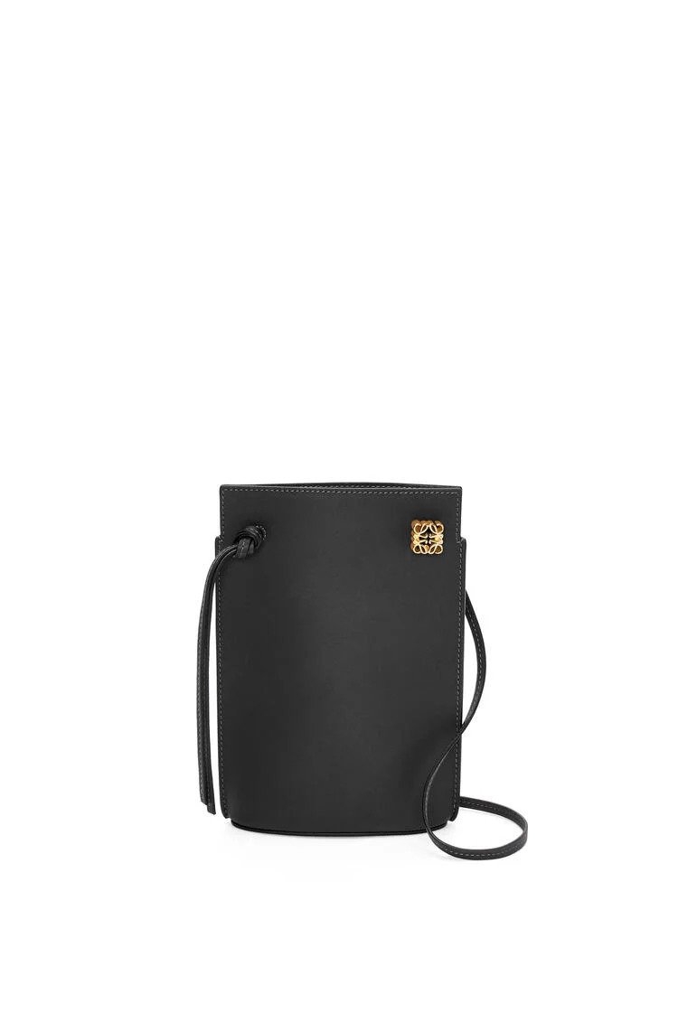 Dice Pocket In Classic Calfskin-Black