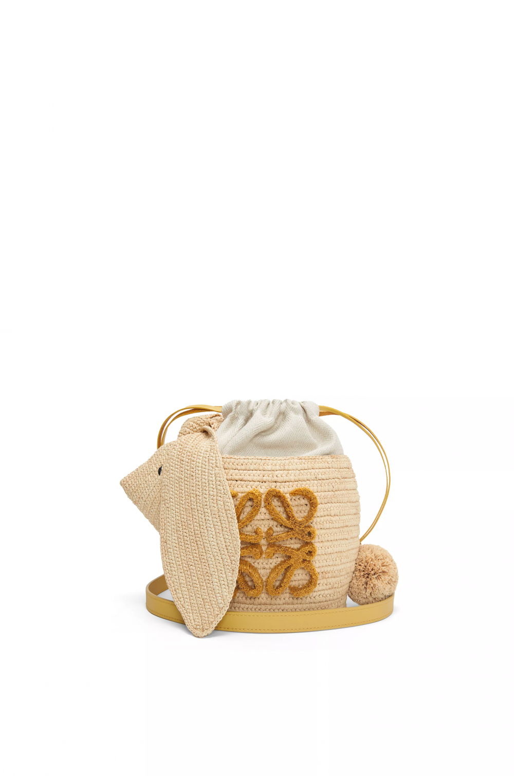 LOEWE皮革纖維小兔水桶包