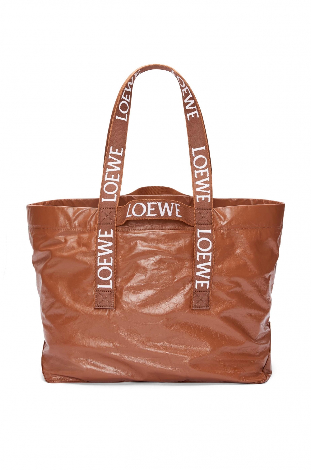 Fold Shopper in Paper Calfskin-Tan