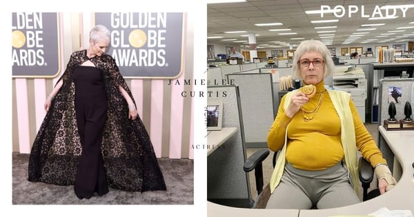 金球獎的漏網鏡頭楊紫瓊封后她比誰都開心！：Jamie Lee Curtis在《奇異女俠玩救宇宙》展現真實的「肚子」