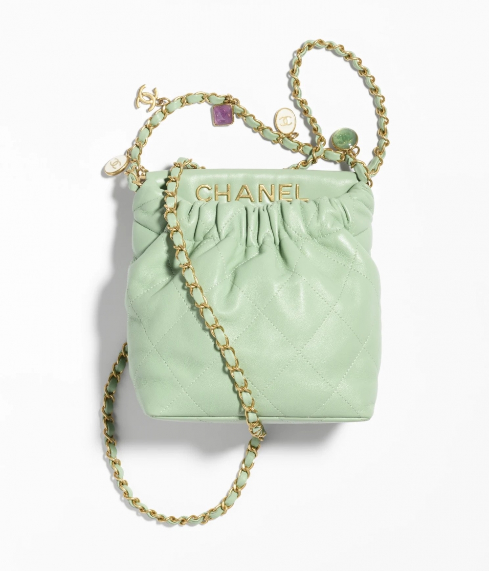 CHANEL Small Bucket Bag-Light Green