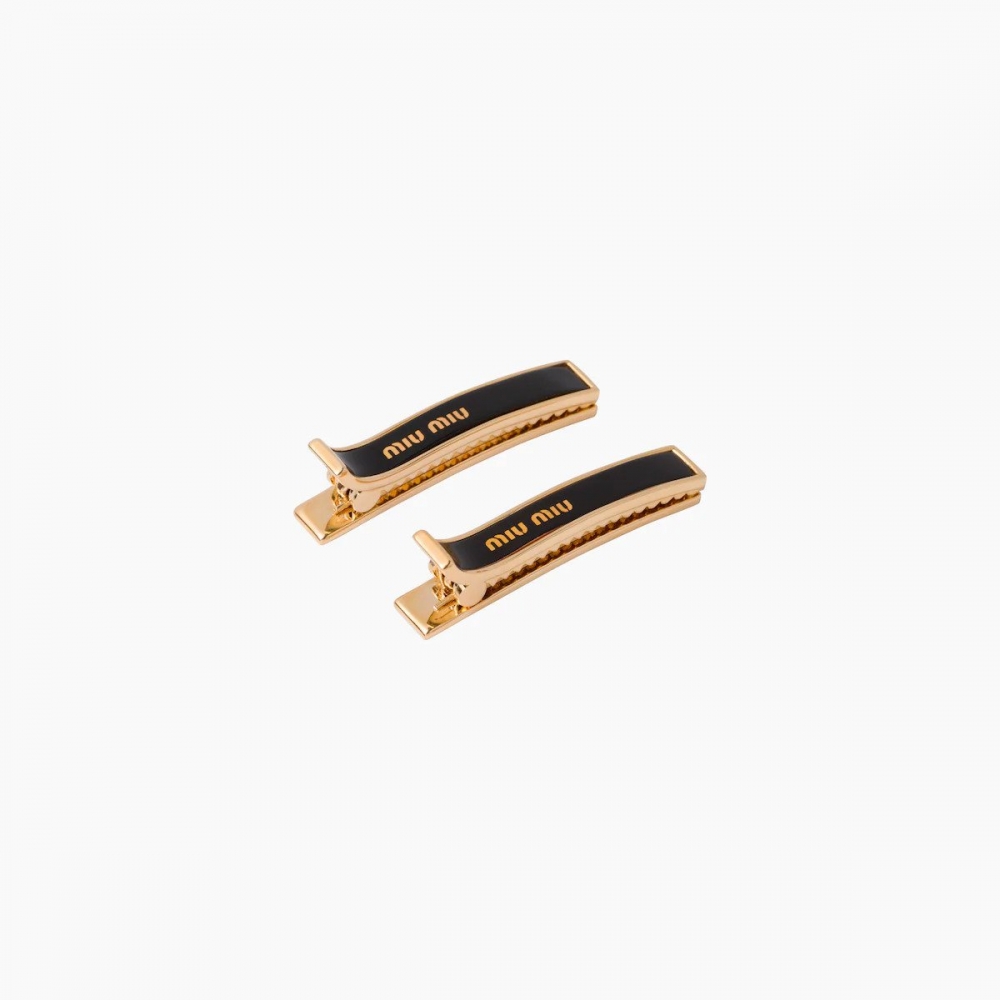 Miu Miu Enameled Metal Hair Clips