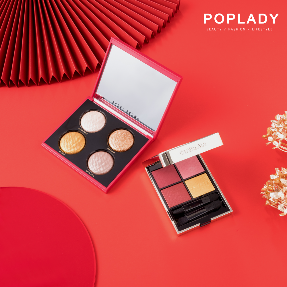 不論是Bobbi Brown,還是Guerlain,2組眼影顏色都不難駕馭,新年入手,情人節就可以用。