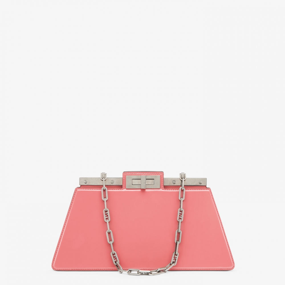 中型款式Peekaboo Cut 粉紅色皮革包款