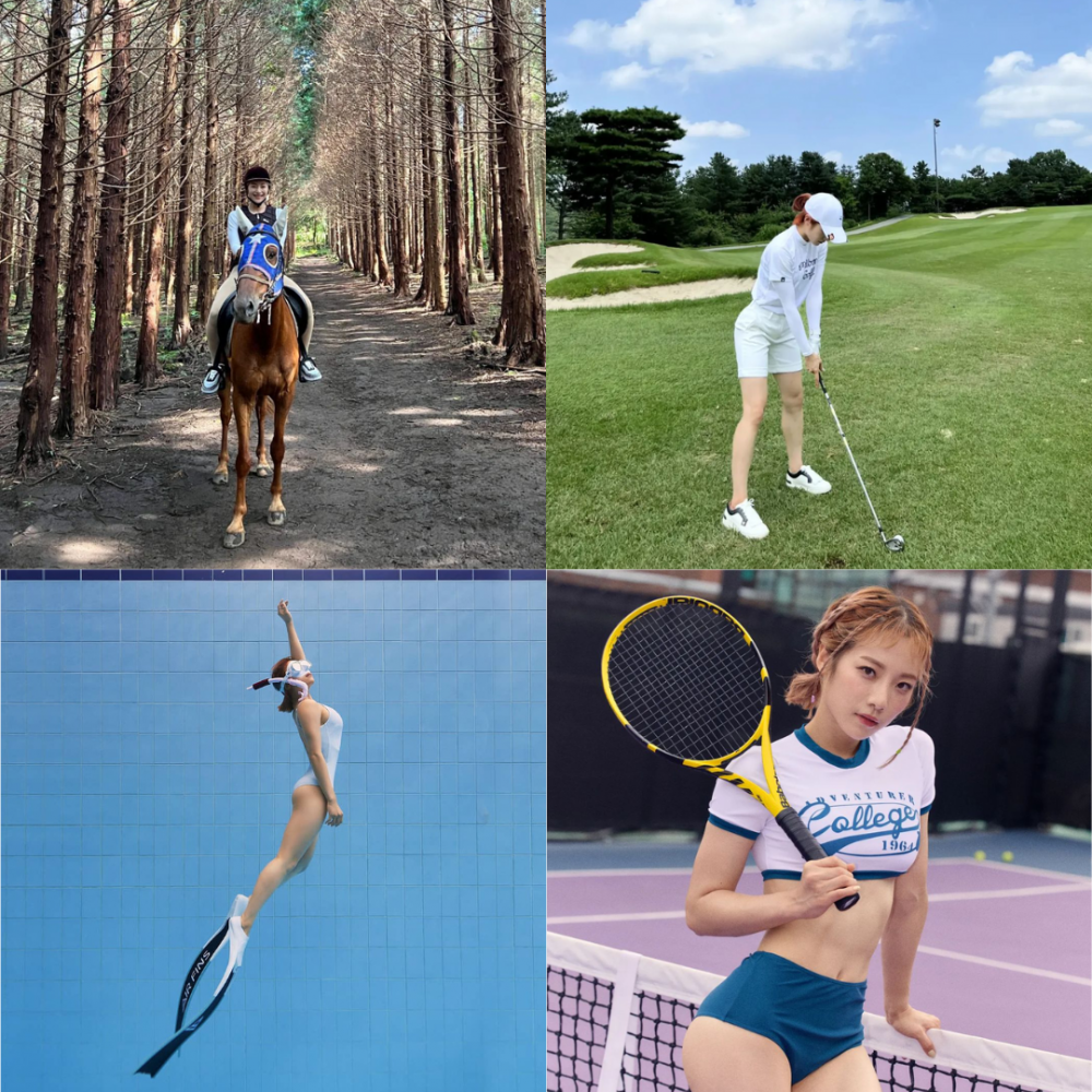 不論是騎馬，還是潛水，沈音燈都有所渉獵，可見其對運動的熱愛。