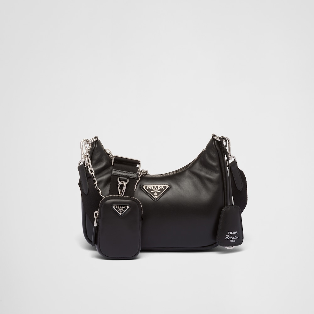 軟墊納帕軟皮Prada Re-Edition掛肩袋