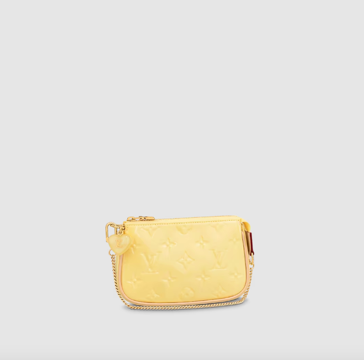 黃色的Mini Pochette Accessoires。