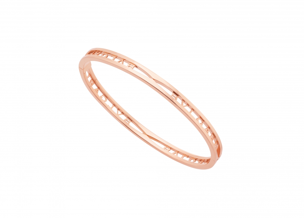 BVLGARI B.zero1 Logo系列玫瑰金手環