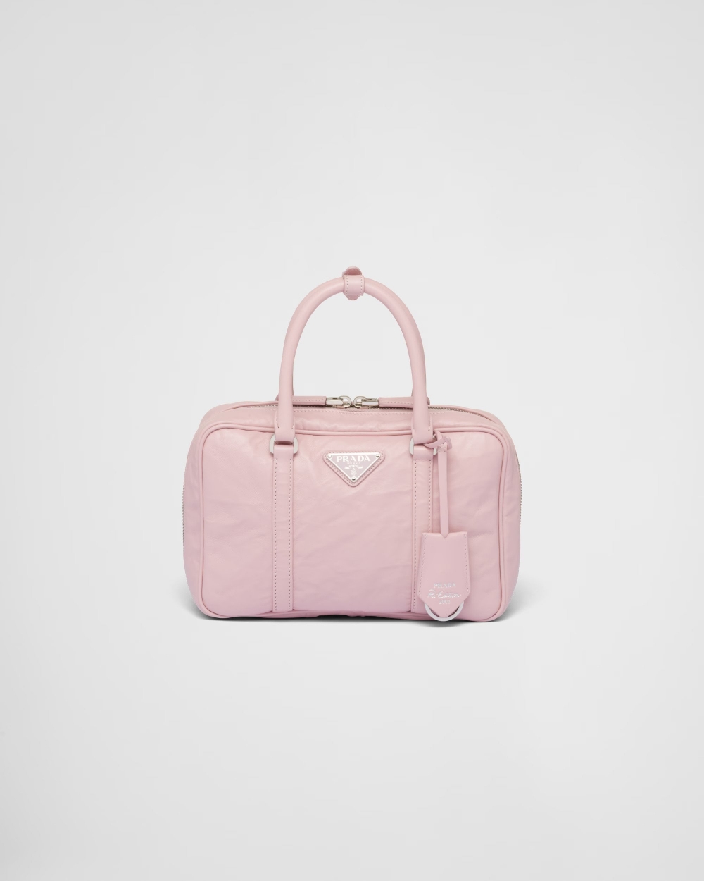 Medium Antique Nappa Leather Top Handle Bag-Alabaster Pink