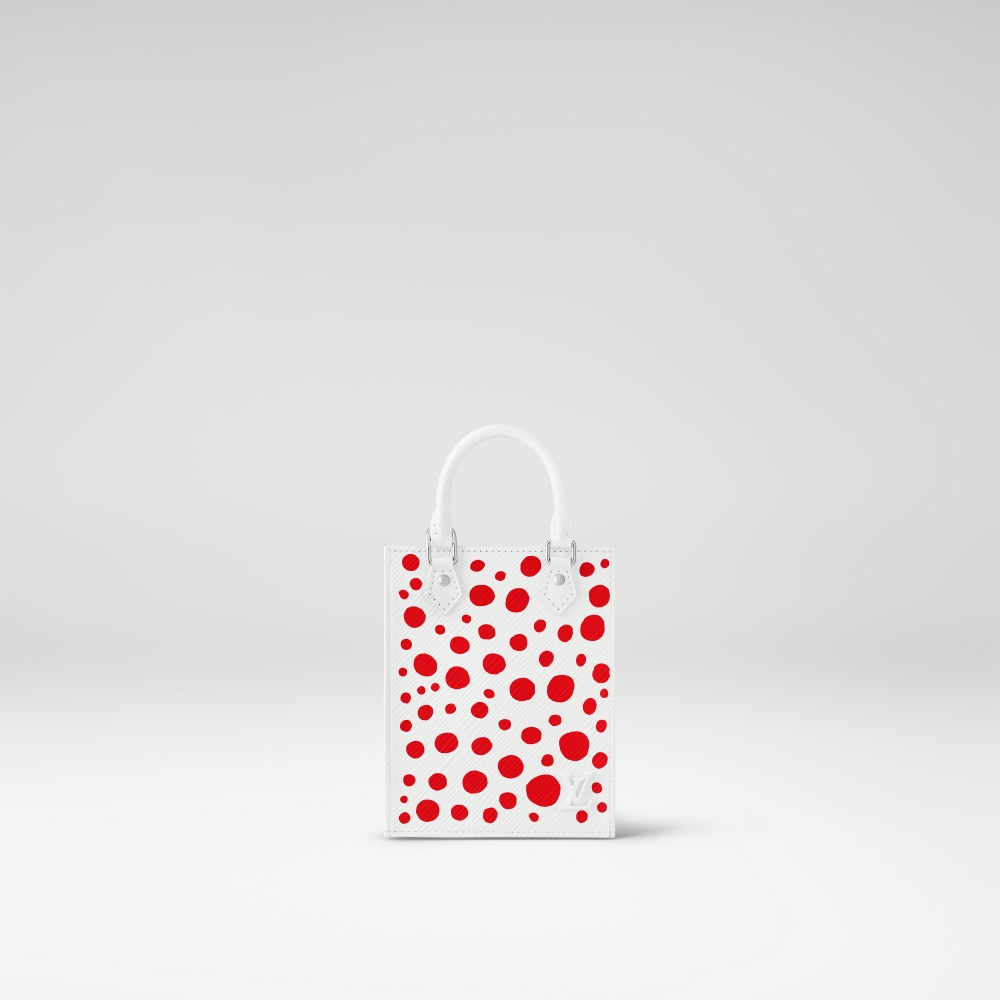 Louis Vuitton x Yayoi Kusama Petit Sac Plat in White Epi leather with Infinity Dots Print。