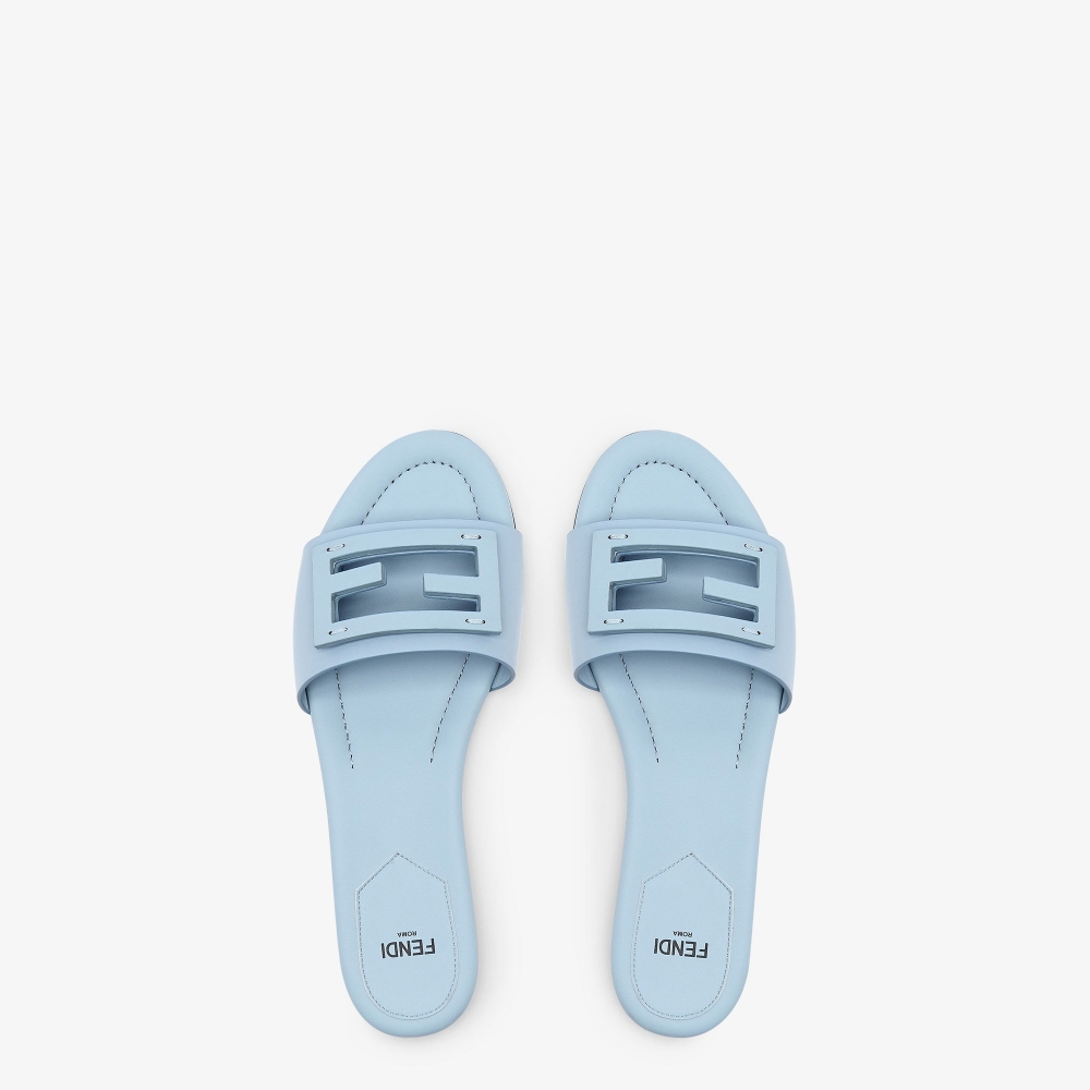 FENDI Baguette Leather Slides