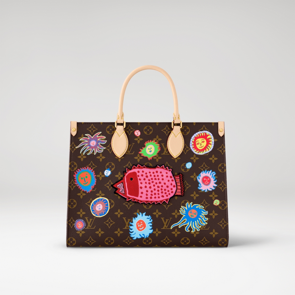 系列當中登場的Louis Vuitton x Yayoi Kusama OnTheGo。
