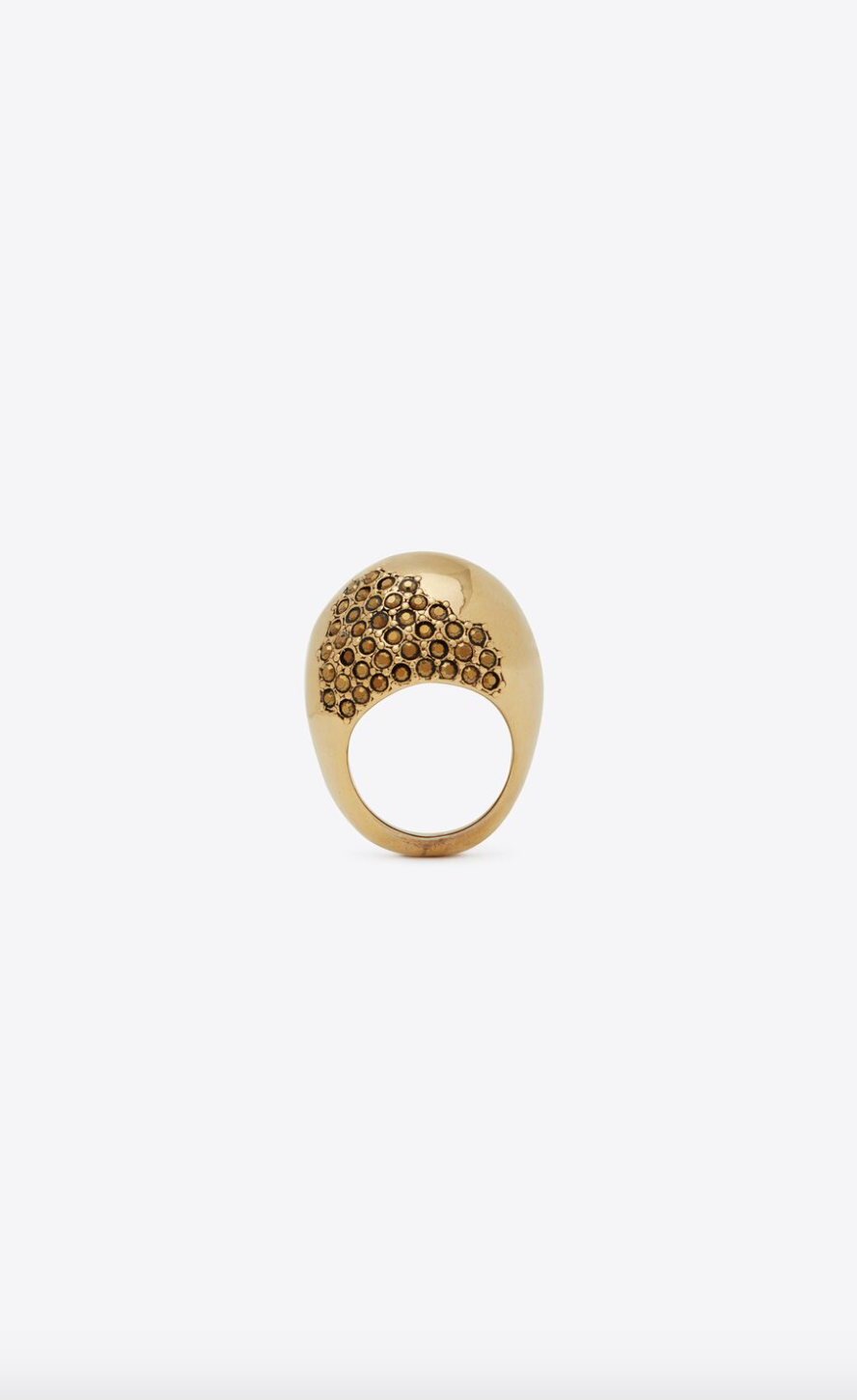 金色的Rhinestone Edge Egg Ring。
