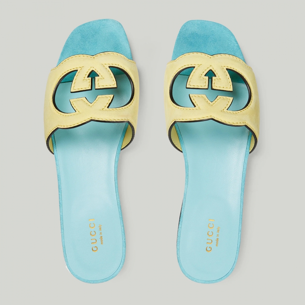 Gucci Interlocking G Cut-Out Slide Sandal