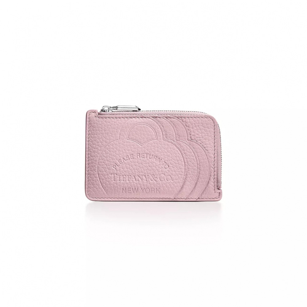 水晶粉紅色的Return to Tiffany® Zip Card Case。