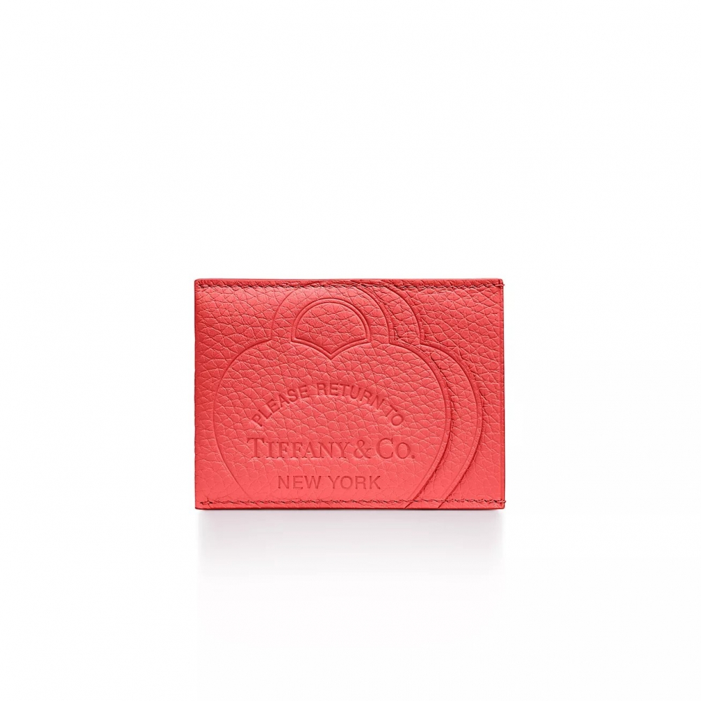 木槿紅色的Return to Tiffany® Card Case。