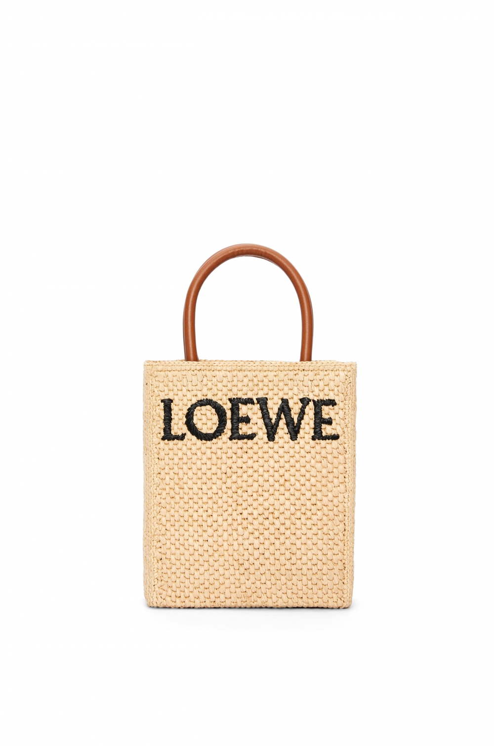 LOEWE Standard A5 Tote Bag in Raffia-Natural