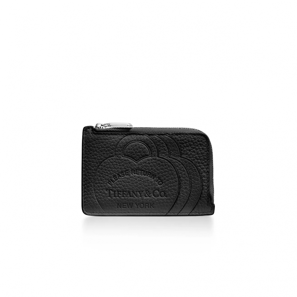 黑色的Return to Tiffany® Zip Card Case。