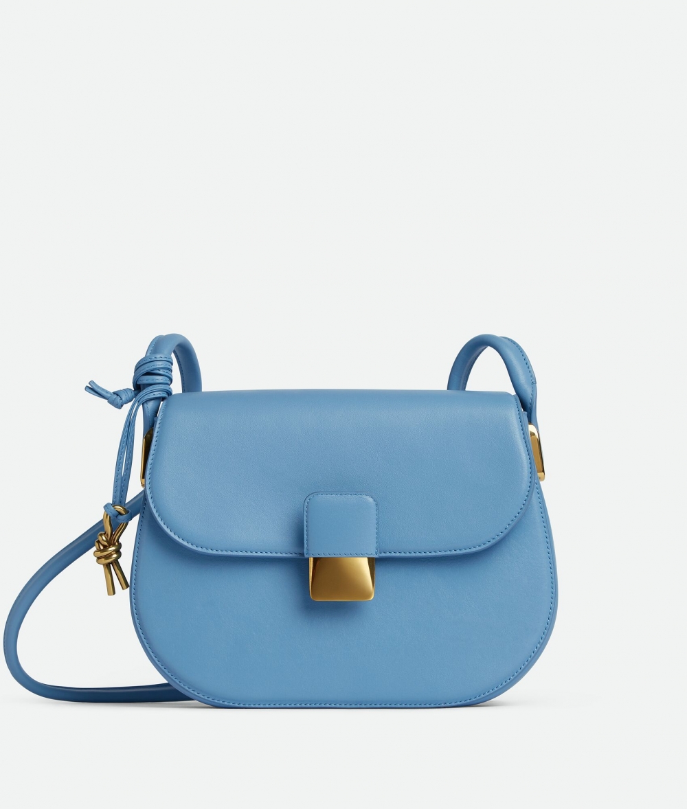 小型Bottega Veneta Desiree Cross-Body Bag寧靜藍