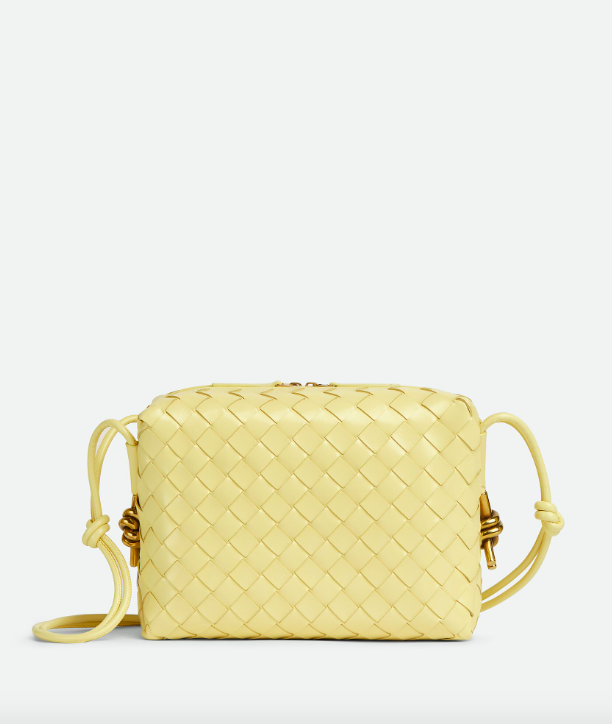 乘載著經典小編織的Small Loop Camera Bag。