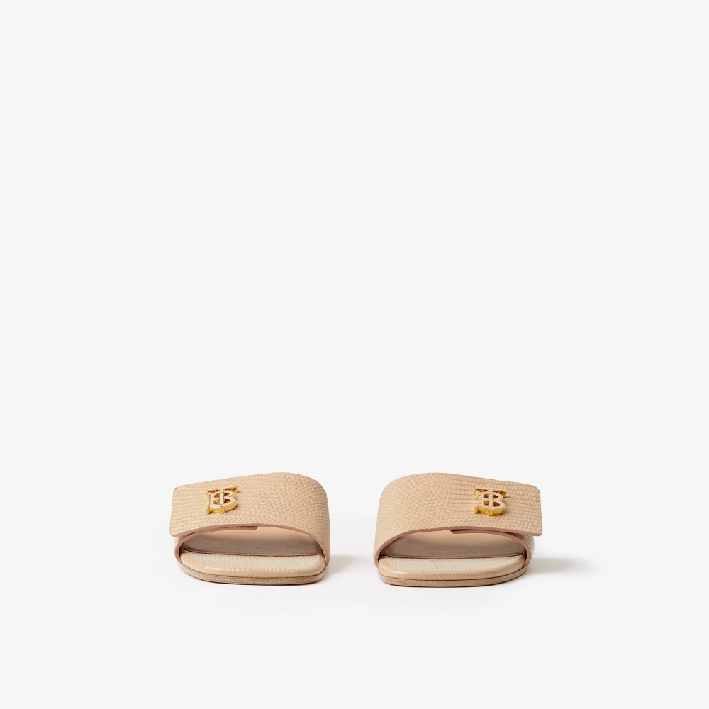 Burberry Monogram Motif Leather Slides