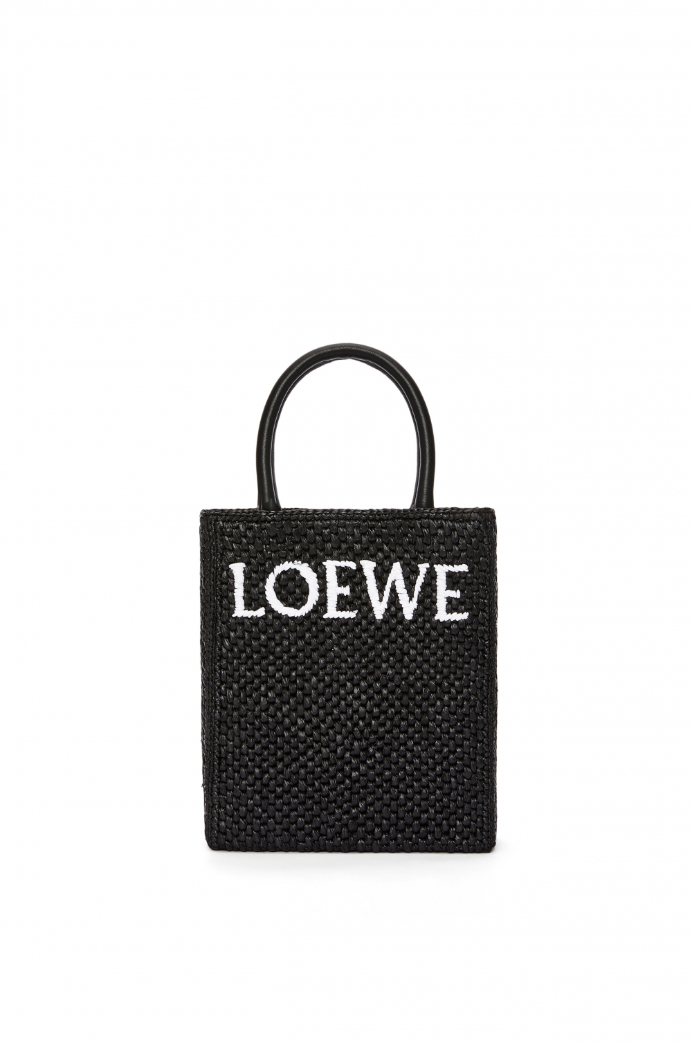 LOEWE Standard A5 Tote Bag in Raffia-Black