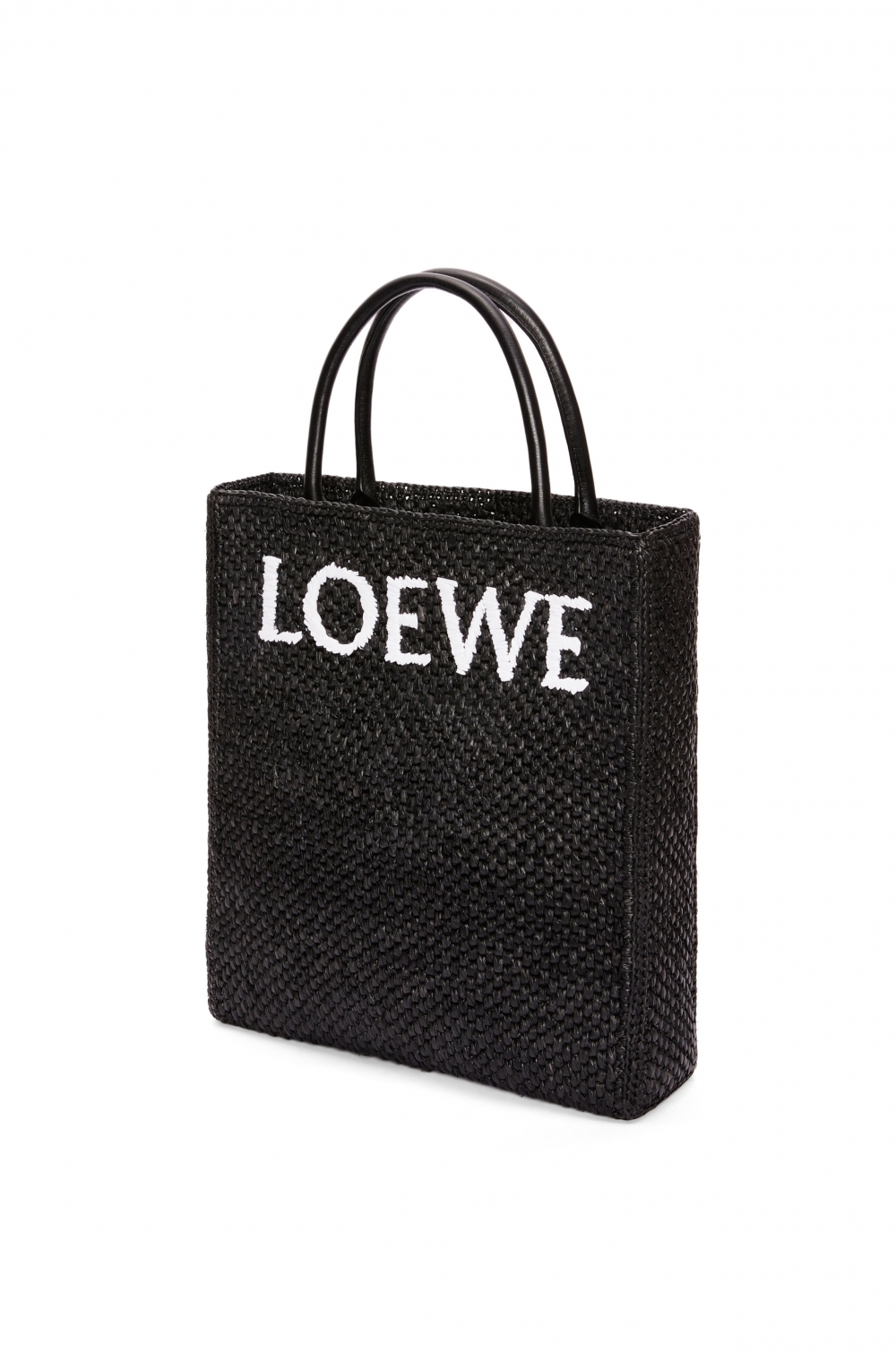 LOEWE Standard A4 Tote Bag in Raffia黑色