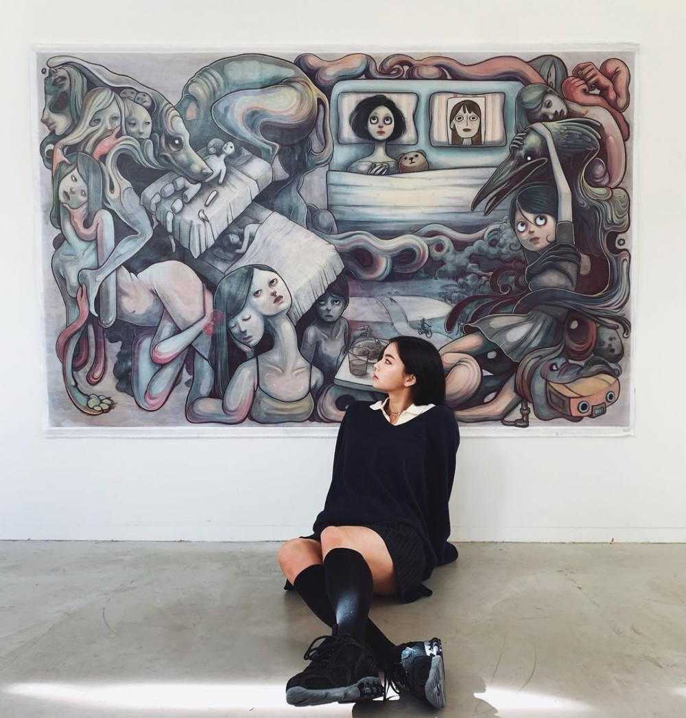 Lauren Tsai除了擁有外在的美麗之外，從小喜歡畫畫的她。